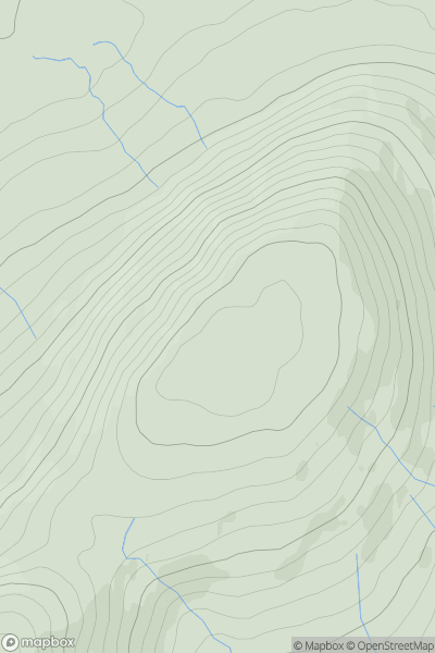 Thumbnail image for Park Fell [Central Pennines] showing contour plot for surrounding peak